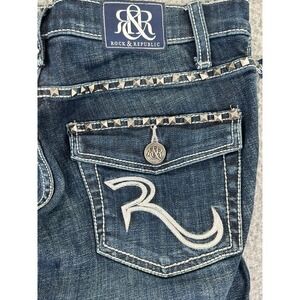 Rock & Republic Kasandra Bootcut Denim Jeans Women's 2M Mid Rise Dark Wash  READ